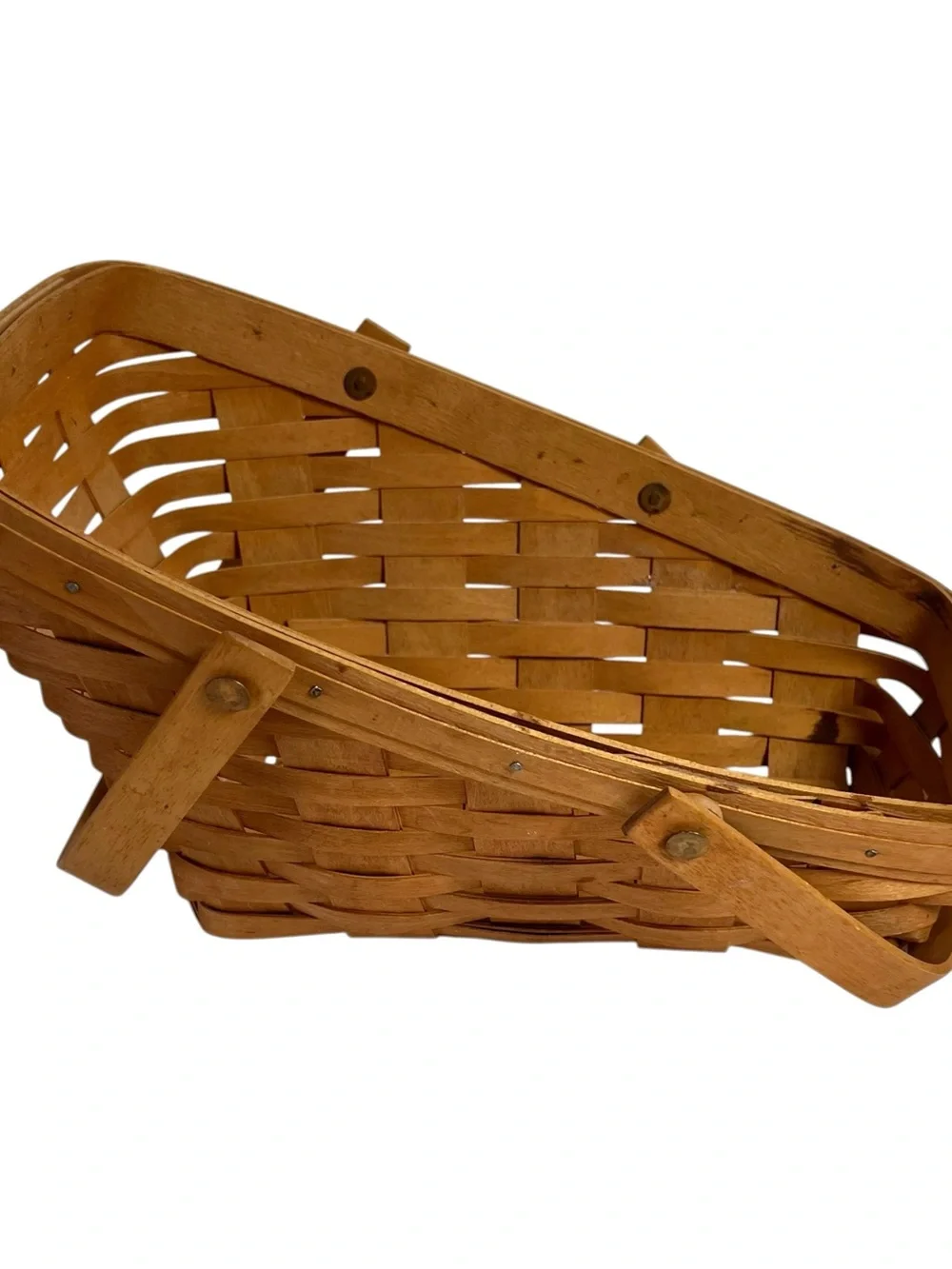 Longaberger Vegetable Basket Swinging Handles 1993